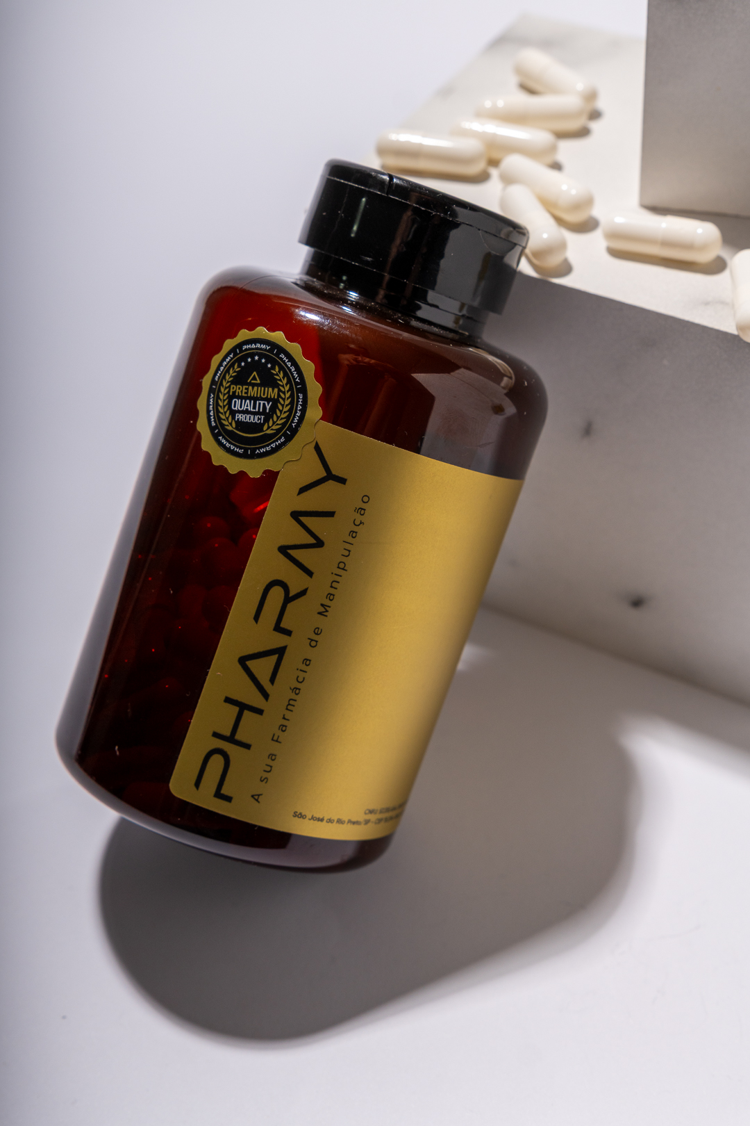 Frasco âmbar Pharmy Premium Quality